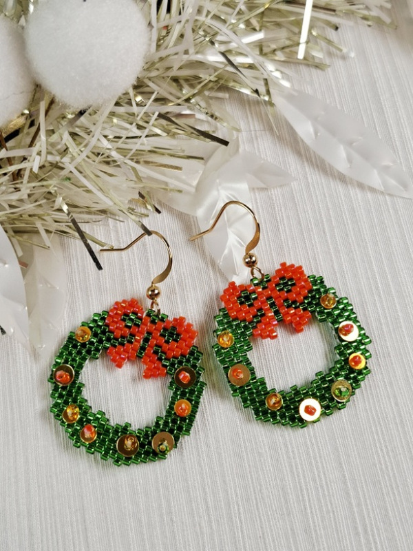 Vianočné venčeky s flitrami 1