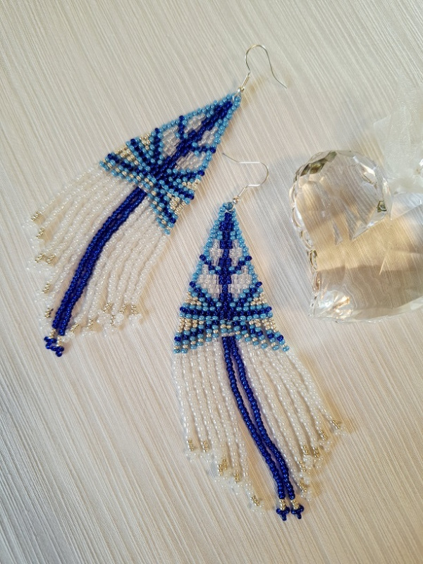 Ako ľad (zafírová modrá, biela) 4