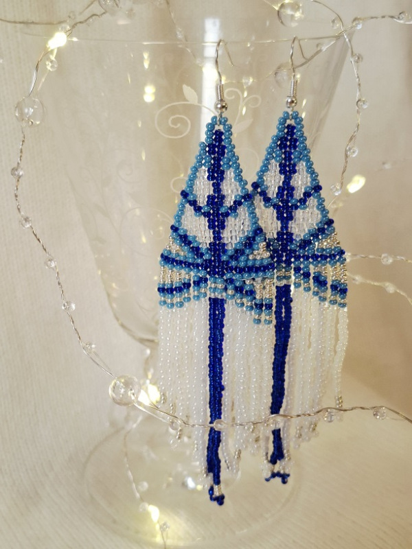 Ako ľad (zafírová modrá, biela) 1